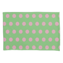 Polka Dot Reversible Pillowcase (Alter Grün)