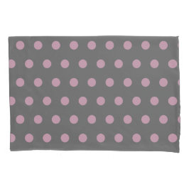 Polka Dot Reversible Pillowcase (dunkelgrau) Kissenbezug