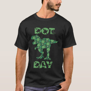 Polka Dot Rex International Dot Day Green Dinosaur T-Shirt