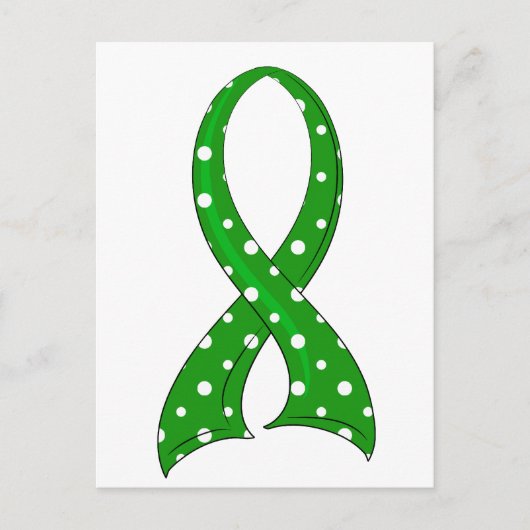 Polka Dot Ribbon Traumatic Brain Injury TBI Postkarte (Vorderseite)