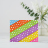 Polka Dot Ribbons Postcard Postkarte (Stehend Vorderseite)