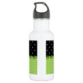 Polka Dot Rose BLACK Trinkflasche (Rückseite)