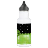 Polka Dot Rose BLACK Trinkflasche (Rechts)