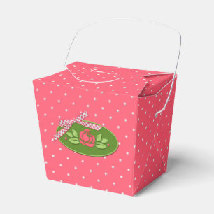 Polka Dot Rose Lt Pink-Take-Out Gastgeschenk Geschenkschachtel