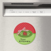 Polka Dot Rose Magnet, Rot Magnet (In Situ (Geschirrspüler))