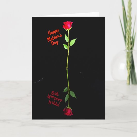 Polka Dot Rose Reflexionskarte Karte (Vorderseite)