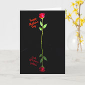 Polka Dot Rose Reflexionskarte Karte (Gelbe Blume)