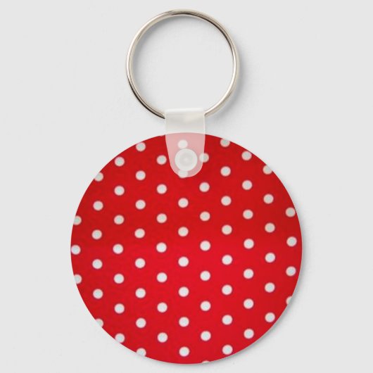Polka-Dot-rot-weiß Schlüsselanhänger (Vorderseite)