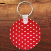 Polka-Dot-rot-weiß Schlüsselanhänger (Vorderseite)