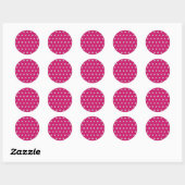 Polka Dot Round Stickers (Hot Pink & Gray) (Blatt)