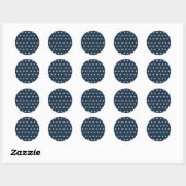 Polka Dot Round Stickers Midnight Blue & Soft Pink (Blatt)