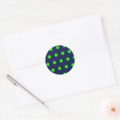 Polka Dot Round Stickers (Navy Blue & Lime Green) (Umschlag)