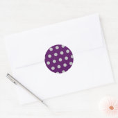 Polka Dot Round Stickers (Plum & Silver) (Umschlag)