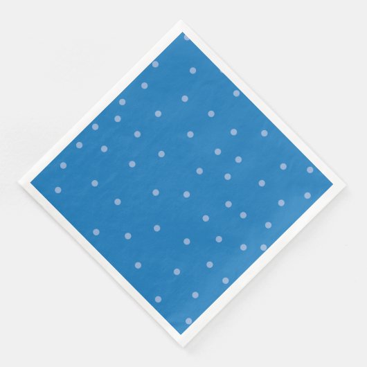 Polka Dot Royal Blue Minimalistisch Serviette (Ecke)