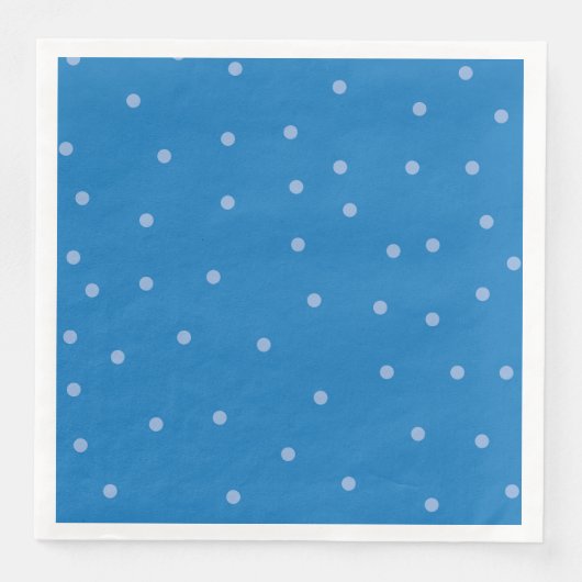 Polka Dot Royal Blue Minimalistisch Serviette (Vorderseite)
