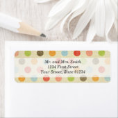 Polka Dot Rücksendeadressen-Aufklebers (Insitu)