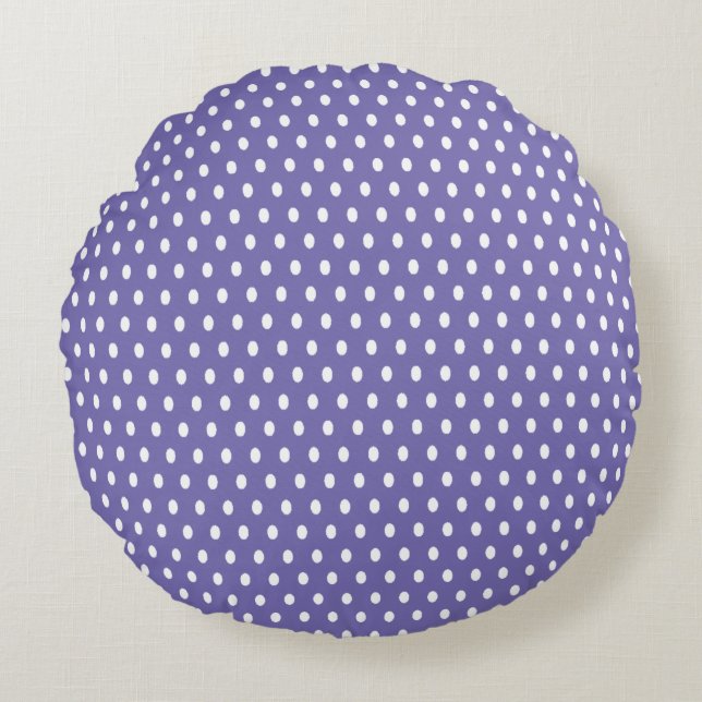 Polka Dot - Rundes Kissen (Vorderseite)