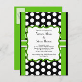 Polka Dot Save the Date einladen Postkarte (Vorne/Hinten)