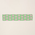 Polka Dot Scarf (Sage Green & Pastel Pink) Schal<br><div class="desc">Polka dots...  im Vintagen Stil.. Grüner Hintergrund mit pastellrosa Polka Punkten.. Große kleine Geschenkidee...  Gastgeschenk...  kleine Geschenk... </div>