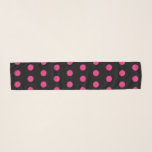 Polka Dot Scarf (Schwarz & Neon Pink) Schal<br><div class="desc">Vintage Polka-Punkte...  denn bei Dottie... ... ... ... ... ... ... ... ... ... ... ... ... ... ... ... ... ... ... ... . Schwarzer Hintergrund mit neonrosa Polka Punkte.. Große kleine Geschenkidee...  Gastgeschenk...  kleine Geschenk... </div>
