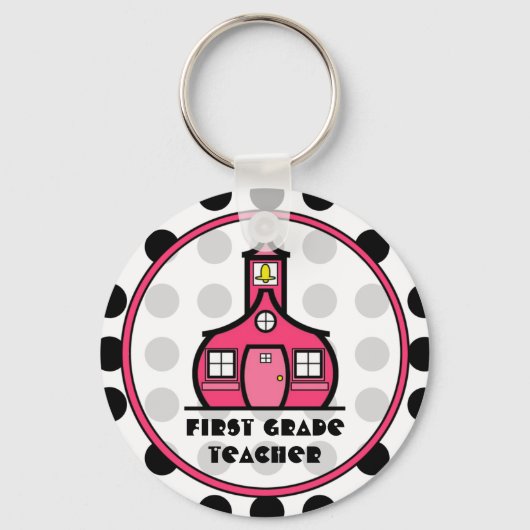 Polka Dot Schlüsselanhänger erster Klasse (Vorderseite)