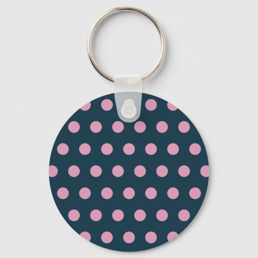 Polka Dot Schlüsselanhänger (Mitternacht blau und  (Vorderseite)