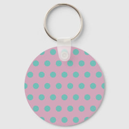 Polka Dot Schlüsselanhänger (Pink & Aqua)