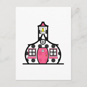 Polka Dot Schoolhouse Postkarte