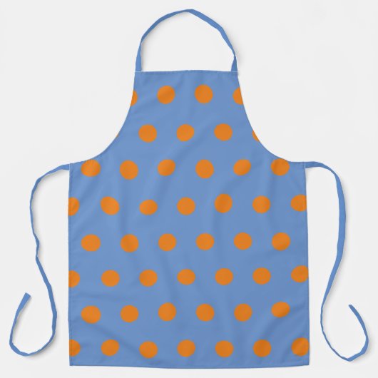 Polka Dot Schürze (blau & orange) (Vorderseite)