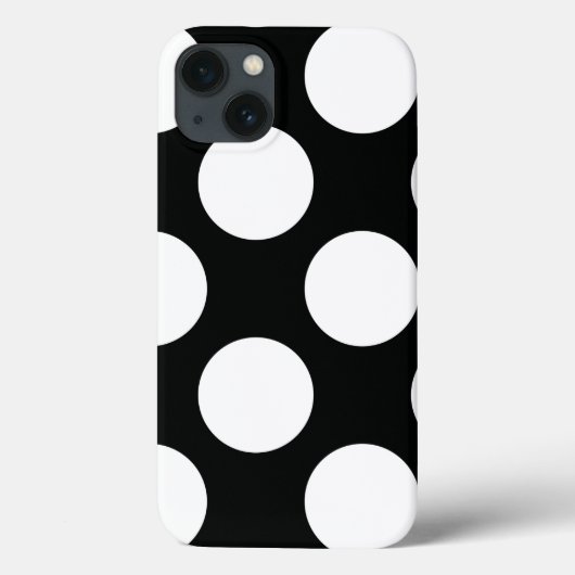 Polka Dot (Schwarz & Weiß) in beliebiger Größe anp Case-Mate iPhone Hülle (Rückseite)