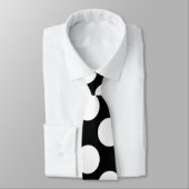 Polka Dot (Schwarz & Weiß) in beliebiger Größe anp Krawatte (Gebunden)