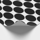 Polka Dot (Schwarz & Weiß) individuell einstellbar Geschenkpapier (Ecke)