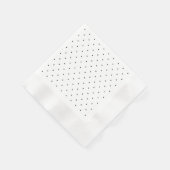 Polka Dot Schwarz-Weiß-Zoll Serviette (Ecke)