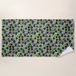 Polka Dot Scribbles Print Strandtuch