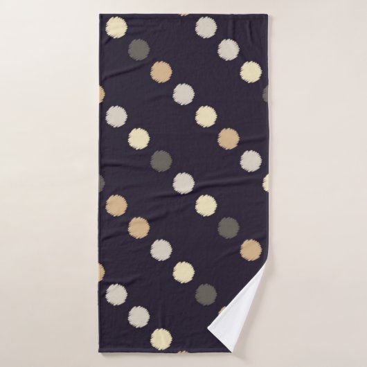 Polka dot seamless pattern. Scribble texture. Text Badehandtuch (Badehandtuch)