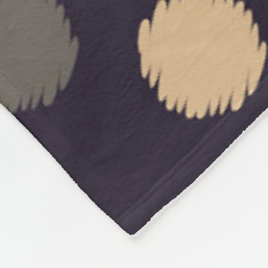 Polka dot seamless pattern. Scribble texture. Text Fleecedecke (Ecke)