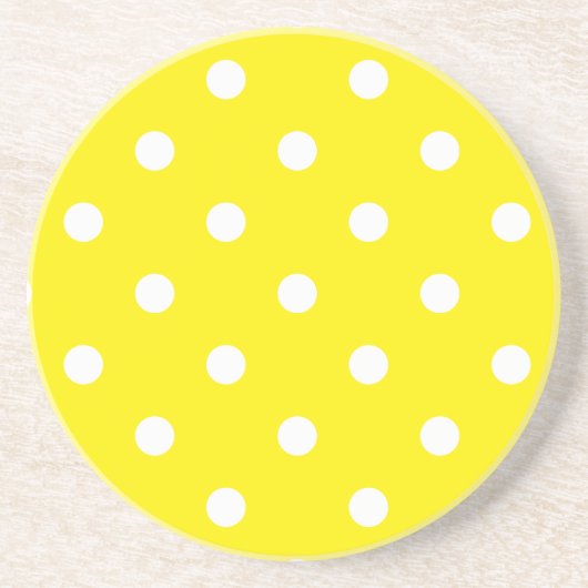 Polka Dot Series - Gelb & Weiß Untersetzer (Vorne)