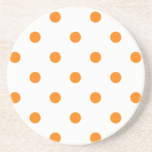 Polka Dot Series - Orange & White Untersetzer