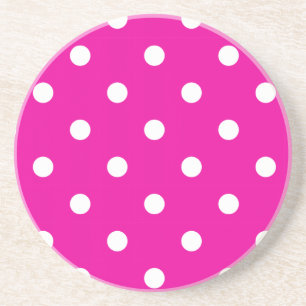 Polka Dot Series - Rosa und Weiß Untersetzer