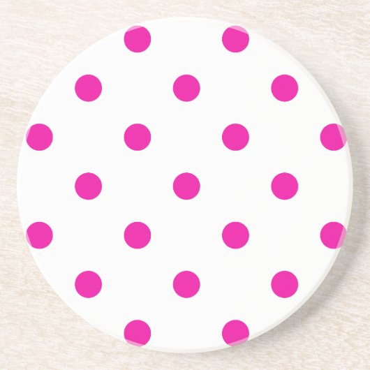 Polka Dot Series - Rosa und Weiß Untersetzer (Vorne)
