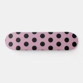 Polka Dot Skateboard (rosa & schwarz) (Horizontal)