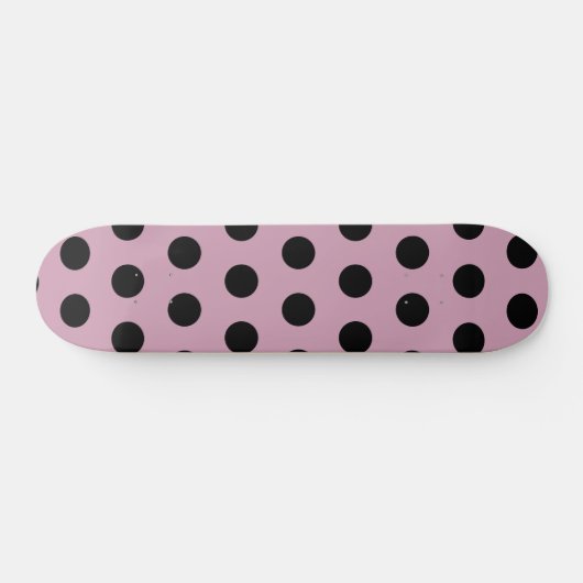 Polka Dot Skateboard (rosa & schwarz) (Horizontal)