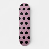 Polka Dot Skateboard (rosa & schwarz) (Vorne)