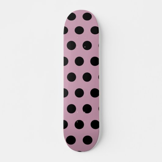 Polka Dot Skateboard (rosa & schwarz) (Vorne)