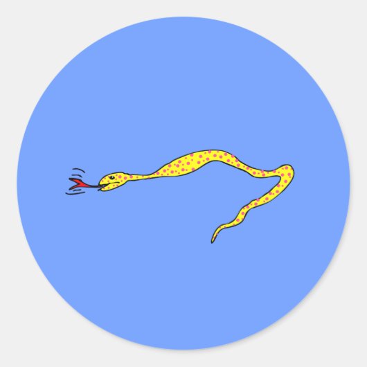 Polka Dot Snake Runder Aufkleber (Vorderseite)
