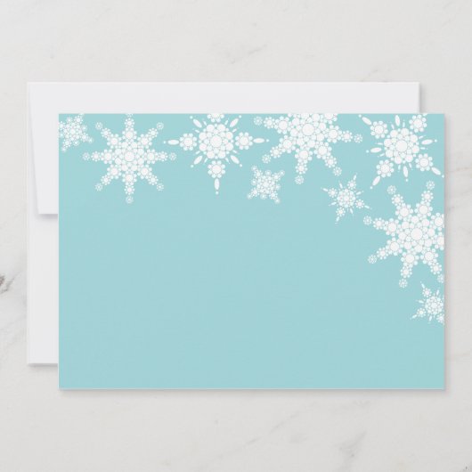 Polka Dot Snowflake Einladung (Rückseite)