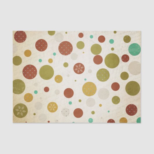 Polka Dot Snowflakes Tissue Paper Seidenpapier (Vorderseite)