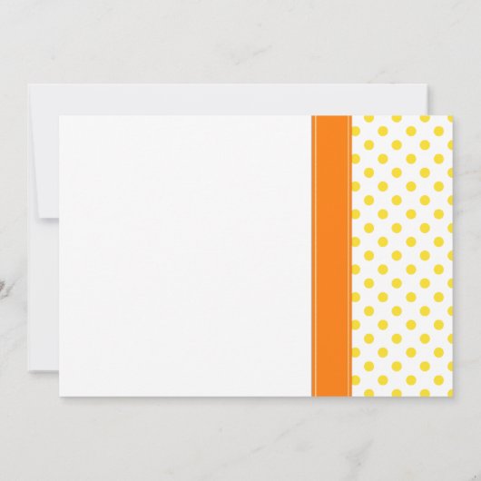 Polka Dot Sonnenblume Einladung (Rückseite)