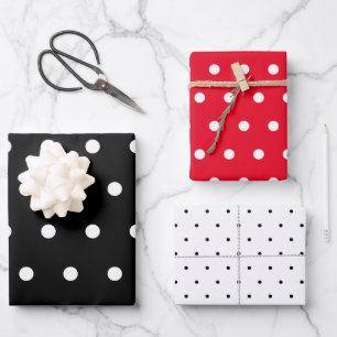 Polka Dot-Sortiment Geschenkpapier Set