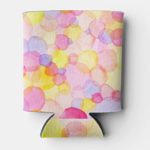 Polka Dot Splash: Farbenfrohe Wasserfarbe Dosenkühler